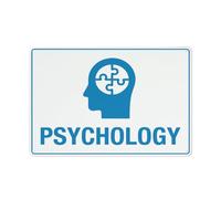 Segnale di psicologia segnale di avvertimento, cartello di sicurezza per esterni, 30,5 x 20,3