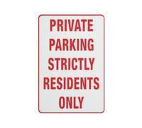Segnale di sicurezza con parcheggio privato rigorosamente residenti soltanto, cartelli esterni, 30,5 x 20,3 cm, cartello per casa, affari, avviso vialetto