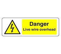 Segnale di sicurezza con scritta "Danger High Voltage", in alluminio Dibond da 3 mm, per uso interno/esterno (300 mm x 100 mm), distanza di visualizzazione di 5 m.