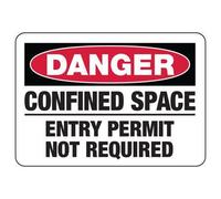 Segnale di sicurezza con scritta "Hot Safety & Compliance", segnali di sicurezza conformi agli standard OSHA e ANSI, cartello in metallo con spazio confinato, 30,5 x 40,6 cm