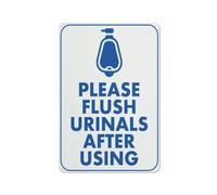 Segnale di sicurezza con scritta "Please Flush Orinals After Using", 30,5 x 20,3 cm, cartello per casa, affari, vialetto di allarme
