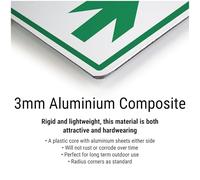 Segnale di sicurezza con scritta "V Safety Multi Hazard Site Safety Notice 9 Points 3 Colonna", verticale, 450 x 600 mm, 3 mm, in alluminio composito