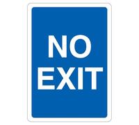 Segnale di sicurezza con scritta "V Safety No Exit", 210 x 297 mm (A4), 3 mm, in alluminio composito