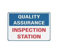 Segnale di sicurezza della stazione di ispezione di qualità, cartello esterno, 30,5 x 20,3 cm, cartello per casa, affari, avviso vialetto