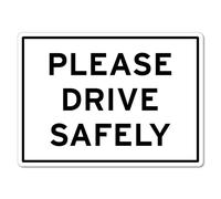 Segnale di sicurezza in metallo con scritta "Please Drive Safely Sign Traffic and Parking Speed Limit Signs NO.16526" - Segnale di sicurezza in metallo 20,3 x 30,5 cm, avviso chiaro per uso domestico