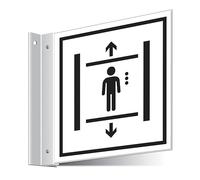 Segnale di sicurezza per corridoio V Safety Lift 150 x 150 mm - 3 mm Palboard segnale di sicurezza per interni