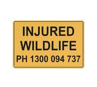Segnale di sicurezza per la fauna selvatica ferita del New South Wales, cartello esterno, 30,5 x 20,3 cm, cartello per casa, affari, segnalazione vialetto