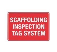 Segnale di sicurezza per ponteggi con sistema di ispezione dei cartellini per esterni, 30,5 x 20,3 cm, cartello per casa, affari, segnale di allarme vialetto