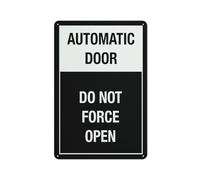 Segnale di sicurezza per porta automatica con scritta "Do Not Force Open", 30,5 x 20,3 cm, per casa, affari, vialetto di allarme