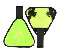 Segnale di sicurezza riflettente a triangolo per bicicletta, per guida notturna, ciclismo, accessorio per migliorare la visibilità, per bicicletta, zaino, passeggino, colore verde