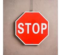 Segnale di Stop for Garage, Segnaletica Riflettente di Avvertimento di Rallentamento Stradale con 2 Fori Preforati, Segnaletica Stradale for Camera da Letto, Cartello in Alluminio Ottagonale da 50 Mil