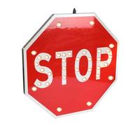 Segnale di stop lampeggiante a LED da 24'' ad energia solare Ottagono in alluminio resistente e riflettente Antiruggine e impermeabile(Always on)