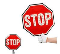 Segnale di stop manuale da 18 pollici Segnale di stop lento bifacciale riflettente a LED con modalità luce fissa lampeggiante(Stop/stop)