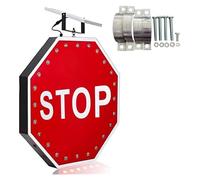 Segnale di stop solare a LED da 24"/30" - Alluminio impermeabile IP65 for vialetto e parcheggio(24In)