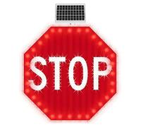 Segnale di stop solare for il traffico - Riflettente da 24 pollici, lampeggiante automatico for zone ad alto rischio(3PCS)