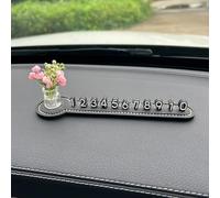 Segnale di stop temporaneo per il cruscotto dell'auto con numeri di telefono adesivi, materiale in silicone (gelsomino rosa)