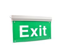 Segnale di Uscita con Luce di Emergenza LED EXIT Luce Fredda 6500K Interno IP23