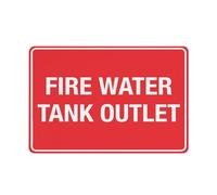 Segnale di uscita del serbatoio dell'acqua del fuoco segni all'aperto, alluminio stampato UV 30,5 x 20,3 cm, resistente alle intemperie e segnali di sicurezza per la casa o l'ufficio