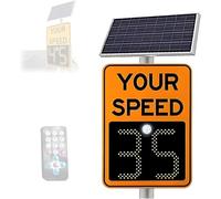 Segnale di velocità a LED ad energia solare con telecomando per la sicurezza del traffico su strade e quartieri
