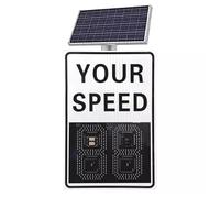 Segnale di velocità radar a energia solare con rilevamento a 200 m per | Impermeabile IP56, display a LED per il feedback della velocità, adatto al monitoraggio della velocità del traffico su varie