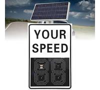 Segnale di velocità radar a pannello solare, display di velocità in banda K da 24 GHz, rilevamento 0-300 M per autostrade e strade a velocità limitata 20X28in