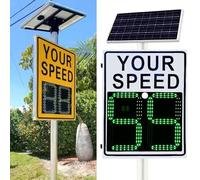 Segnale di velocità radar alimentato a energia solare con feedback LED per controllo del traffico e sicurezza stradale