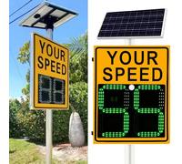 Segnale di velocità radar alimentato a energia solare con feedback LED per controllo del traffico e sicurezza stradale