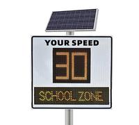 Segnale di velocità radar alimentato solare con alluminio riflettente per zone scolastiche e intersezioni