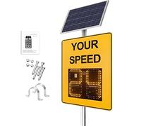 Segnale di velocità radar con display a LED a energia solare, segnale di limite di velocità variabile per sicurezza stradale, accessori inclusi