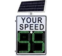 Segnale di velocità radar solare con display limite di velocità, batteria 100H e IP53, feedback di velocità LED per strade multi-corsia, calma il traffico per scuole e zone di lavoro 61 x 88,9 cm