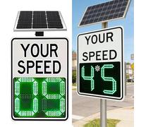 Segnale di visualizzazione della velocità radar, segnale di avvertimento di velocità alimentato a energia solare, rilevatore di limite di velocità regolabile per autostrade e strade limitate di