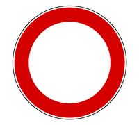 Segnale divieto di transito cartello stradale a disco diametro 60 cm