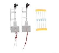 Segnale faro ferroviario in scala HO in acciaio con doppio LED rosso verde progettato per layout OO/HO 3V DC Input Opzione catodo comune