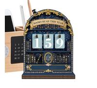 Segnale in legno con scritta in inglese "Books Read This Year", decorazione per mensole, per lettori, insegnanti, scrittori e amanti della biblioteca