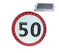 Segnale lampeggiante a LED ad energia solare con luci, pellicola riflettente ingegnerizzata, resistente alla pioggia e al sole, lungo tempo di lavoro dopo la carica completa, struttura in metallo(E)