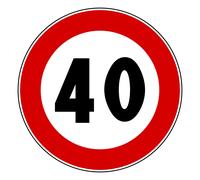 Segnale limite di velocità 40 km/h cartello stradale a disco diametro 90 cm