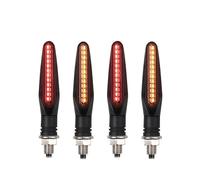 Segnale Luce Freno 24LED Moto LED Indicatori Di Direzione Bianco Rosso Ambra Che Scorrono Luce Anteriore Lampeggiatore Per Dirt Bike Sport