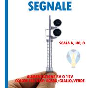 Segnale luminoso due vele semaforo micro led rosso, giallo, verde N, H0, 0 FR33