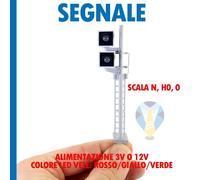 Segnale luminoso due vele semaforo micro led rosso, giallo, verde N, H0, 0 FR36
