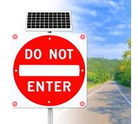 Segnale luminoso LED lampeggiante ad energia solare 24''/30'' DO NOT ENTER