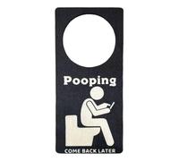 Segnale Per Porte Per Cacca - Funny Bath Bath Door Ganger - “Torna Più Tardi” Segno Di Manico In Legno - Scherzo Occupato Per Il Bagno, Arredamento Umoristico Per Casa, Ufficio, Bagno Per Gli Ospiti,