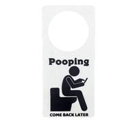 Segnale Per Porte Per Cacca - Funny Bath Bath Door Ganger - “Torna Più Tardi” Segno Di Manico In Legno - Scherzo Occupato Per Il Bagno, Arredamento Umoristico Per Casa, Ufficio, Bagno Per Gli Ospiti,