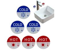 Segnale per rubinetto caldo freddo - Etichette per indicatori d'acqua in acrilico | Indicatori di sicurezza | Piastre espositive per la guida all'identificazione della temperatura adatte ai bambini So