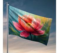 Segnale per stanza universitaria con fiore di peonia radiante in morbidi colori pastello, bandiere per stanza per ragazzi decorazioni per cortile (30 x 45 cm)