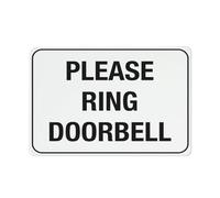 Segnale "Please Ring Doorbell for House 30,5 x 20,3 cm, in alluminio di alta qualità, resistente al sole, antiruggine