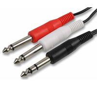 SEGNALE PRO: jack stereo da 6,35 mm a 2 cavi jack mono, 1 m nero