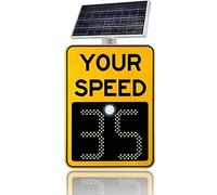 Segnale radar a LED alimentato a energia solare, segnaletica radar per la velocità, indicatore lampeggiante del limite di velocità, segnaletica a LED per il limite di velocità,Yellow