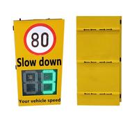 Segnale radar a LED alimentato, indicatore di velocità con accessori, pannello di avvertimento, con apertura e chiusura con serratura, limite personalizzato di facile manutenzione(Mainselectricity)