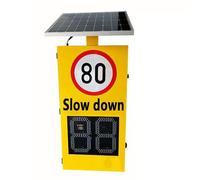 Segnale radar a LED alimentato, indicatore di velocità con accessori, pannello di avvertimento, con apertura e chiusura con serratura, limite personalizzato di facile manutenzione(Solarenergy)