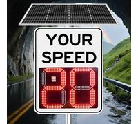 Segnale radar alimentato a energia solare con feedback LED, distanza visibile 800 m per avviso di velocità del traffico e sicurezza